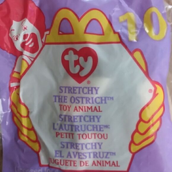 5/$15 McDonalds Stretchy the Ostrich #10 Teenie Beanie Baby 1999 - Picture 1 of 4
